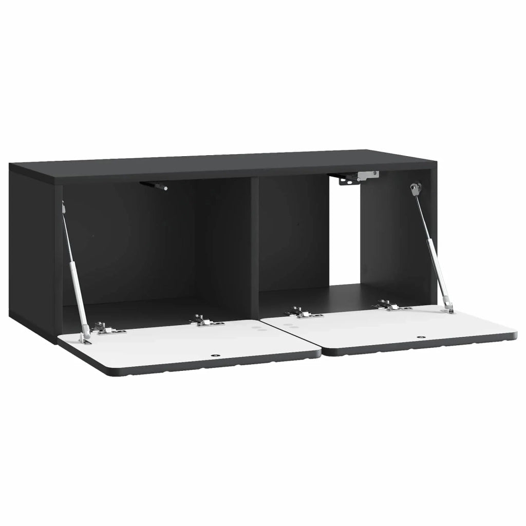 Mobile Porta TV da Muro Nero 78,5 x 31 x 30 cm 898376