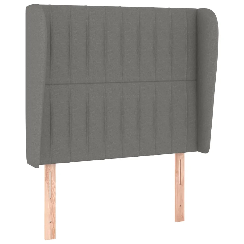 Giroletto a Molle con Materasso Grigio Scuro 80x200 cm Tessuto