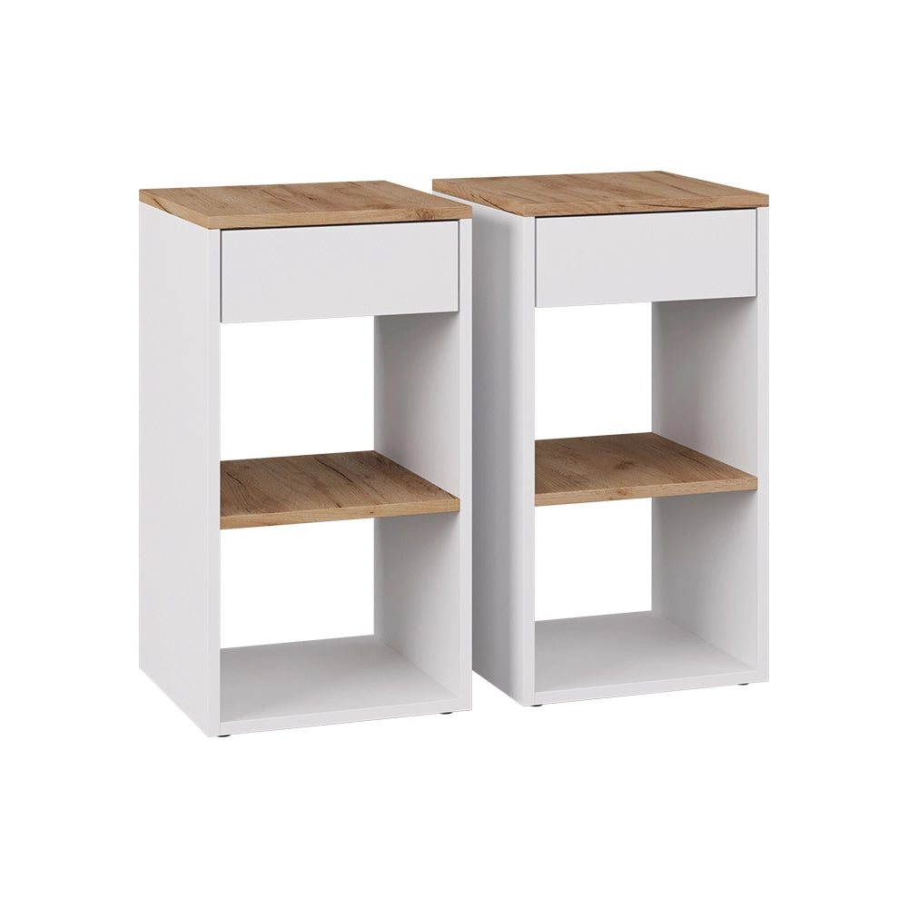 Vicco Comodino Bianco Set di 2