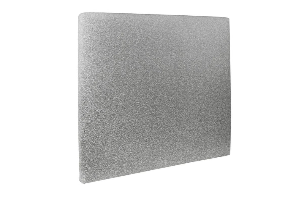 Testiera in tessuto bouclé grigio liscio L150 cm