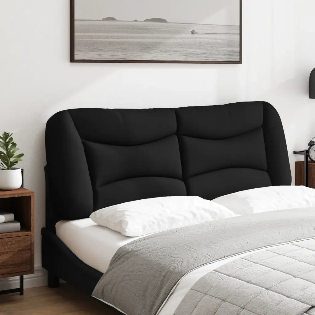 Cuscino Testiera Hvar Nero 140 cm in Tessuto CFW7488288