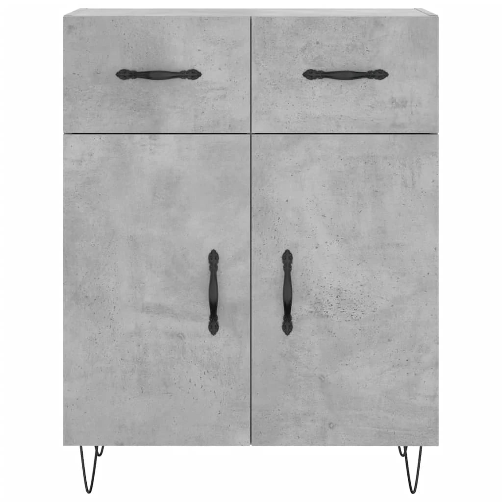 Buffet credenza cassettiera mobiletto mobile contenitore organizer cucina soggiorno salotto alto 69,5 x 34 x 180 cm legno ingegnerizzato grigio 02_0034701