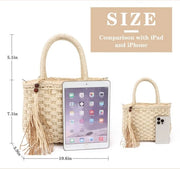 Borsa con cinghia per spalla per donne, ragazze, estate, borsa da spiaggia, clutch, borse a mano intrecciate