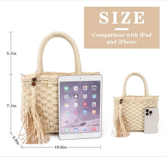 Borsa con cinghia per spalla per donne, ragazze, estate, borsa da spiaggia, clutch, borse a mano intrecciate