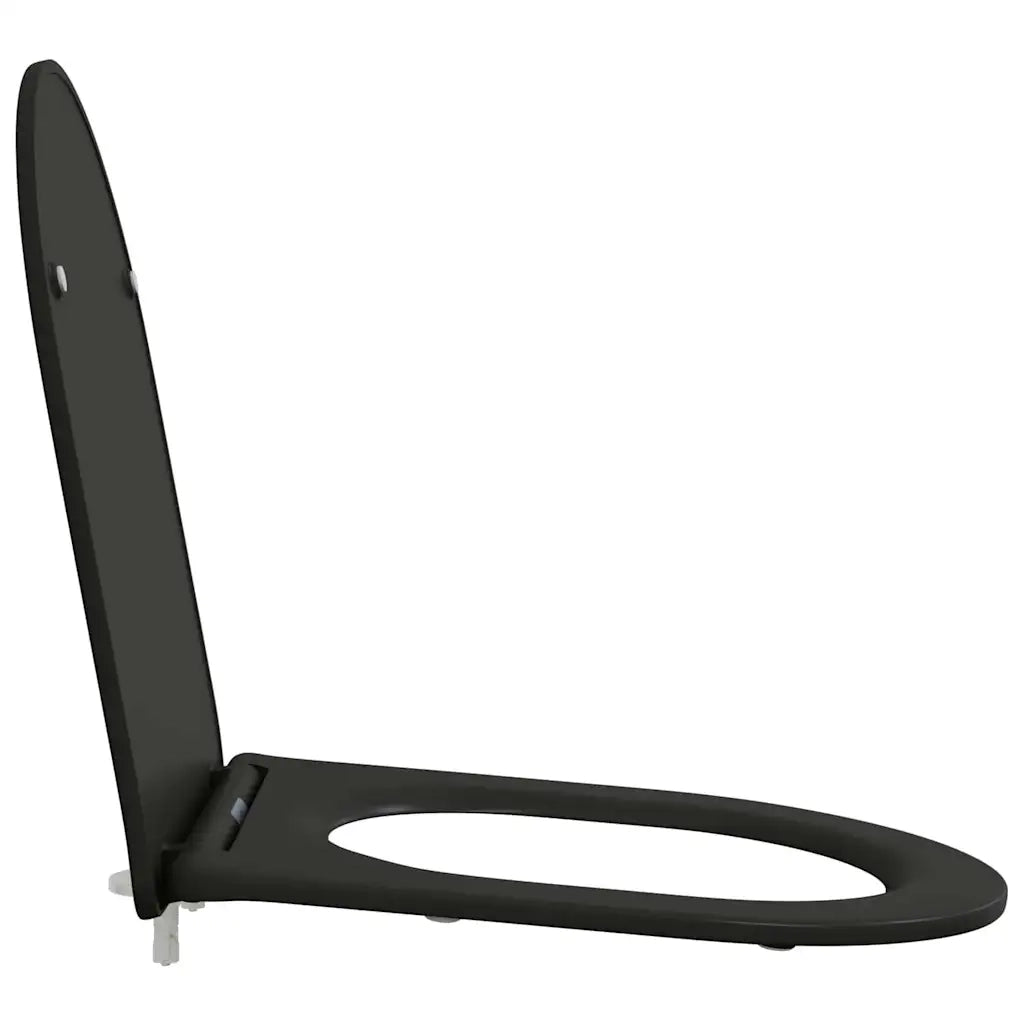 Sedile del WC Nero 47 x 36 x 3,4 cm Duroplast CFW2521492