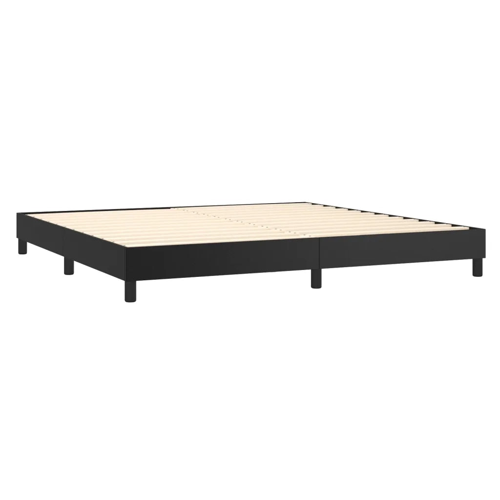 Giroletto a Molle con Materasso Nero 200x200 cm in Similpelle 3141023