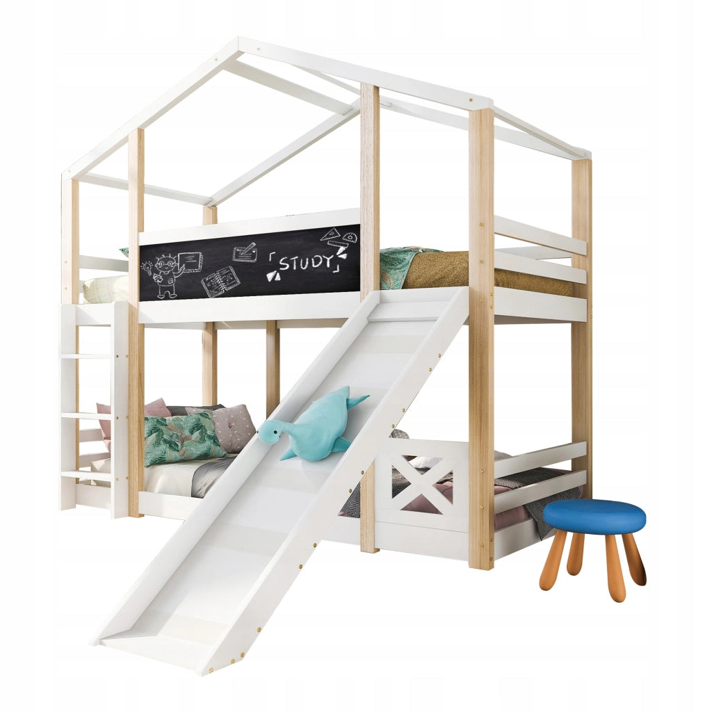 Letto a castello con scivolo - Xylo - 90x200 cm con scala