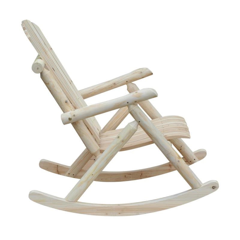 SEDIA A DONDOLO DA GIARDINO STILE ADIRONDACK IN LEGNO 66 X 96 X 98 CM
