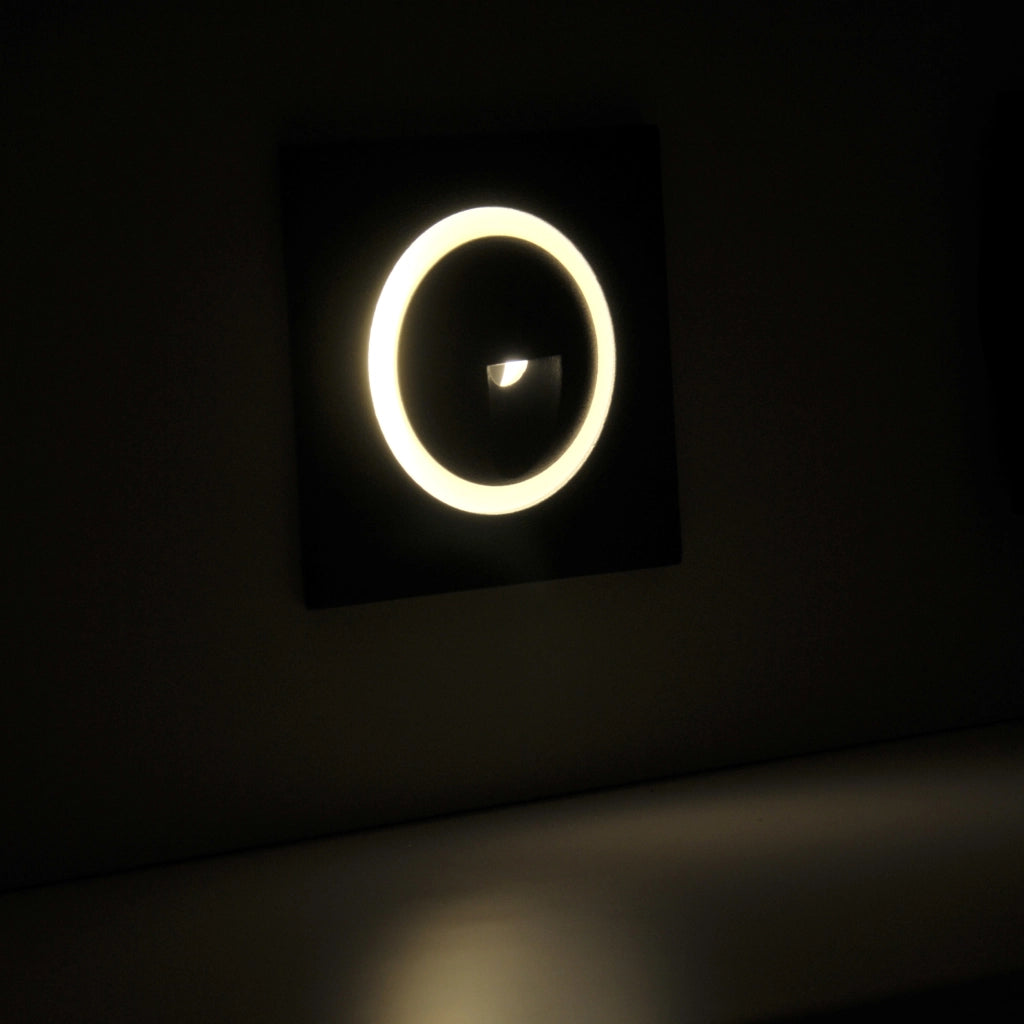 Lampada scala/parete LED 3W rotonda grafite Polux Q2
