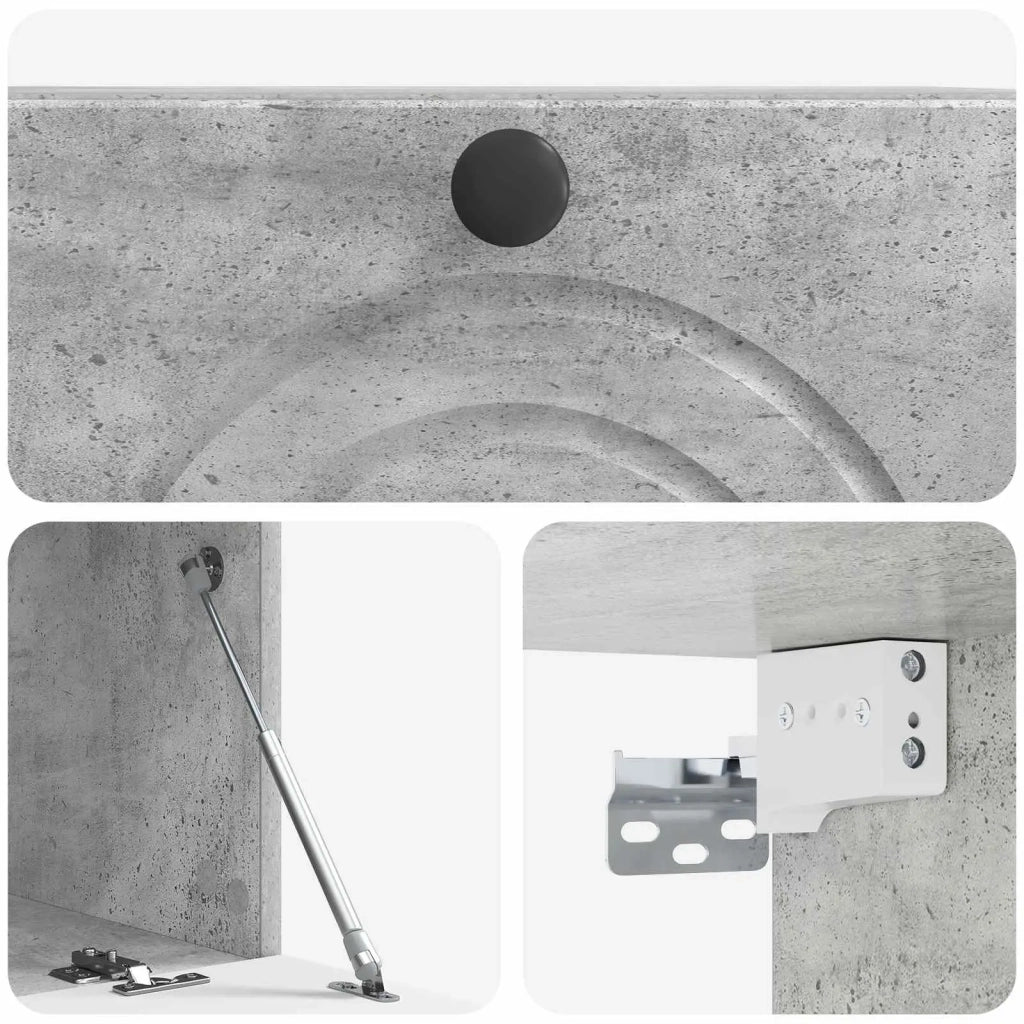 Mobile Porta TV da Muro Grigio Cemento 59,5 x 31 x 30 cm 898198