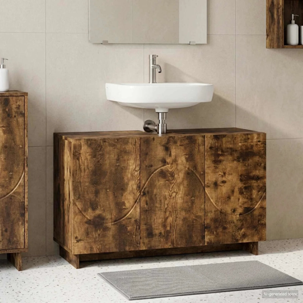 Mobile da bagno Rovere Fumo 101 x 41 x 58 cm Legno multistrato 8011626