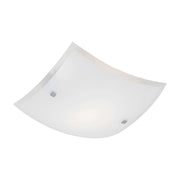 Plafoniera MILETO Rossini Group in vetro bianco satinato, diametro 40cm, attacco E27, ideale per illuminazione interna IP20 - MIE002B