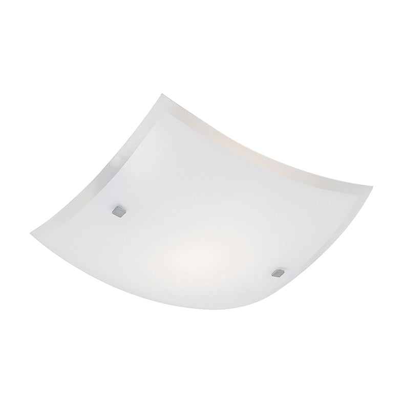 Plafoniera MILETO Rossini Group in vetro bianco satinato, diametro 40cm, attacco E27, ideale per illuminazione interna IP20 - MIE002B