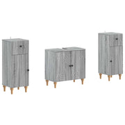 Set di Armadi da Bagno da 2 Pezzi ALKMAAR Sonoma grigio 3417996