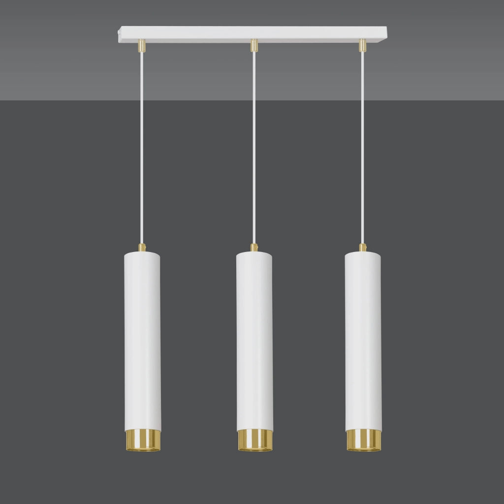 Lampadario Emibig KIBO bianco/oro 3xGU10 dimmerabile