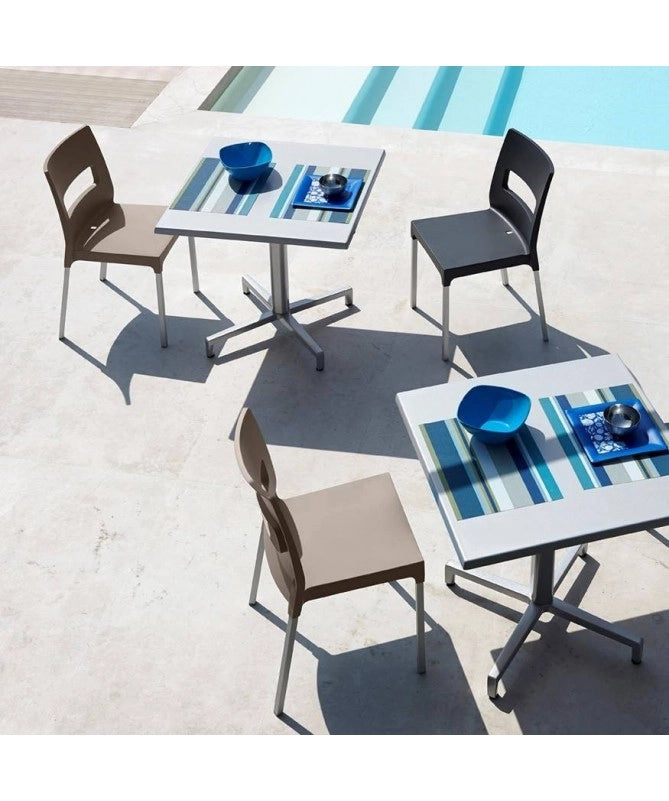 Sedia in tecnopolimero Maxi Diva Made in Italy - set da 4