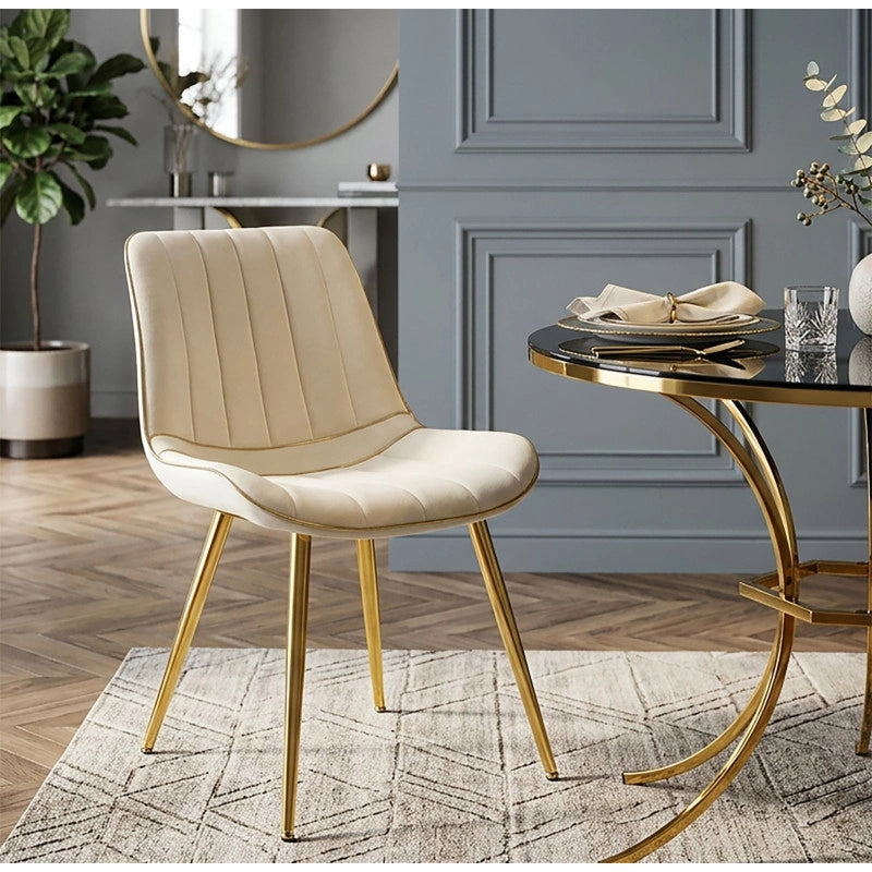 Sedia Paris Crema/gold Set 2 Pz cm 51x59x79