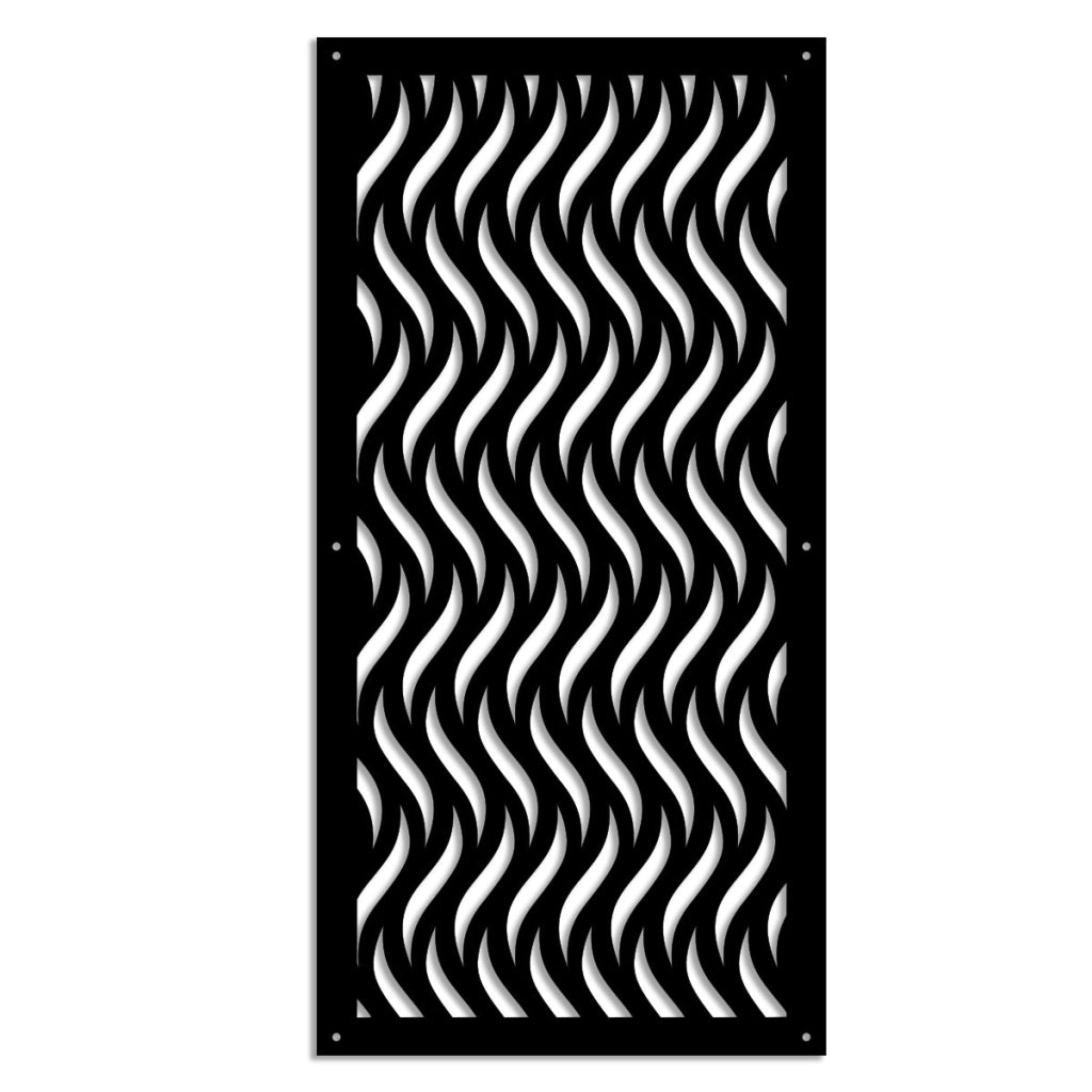 VERTICALWAVES - Pannello in PVC traforato - Parasole Colore: nero, Misura: 73x148 cm