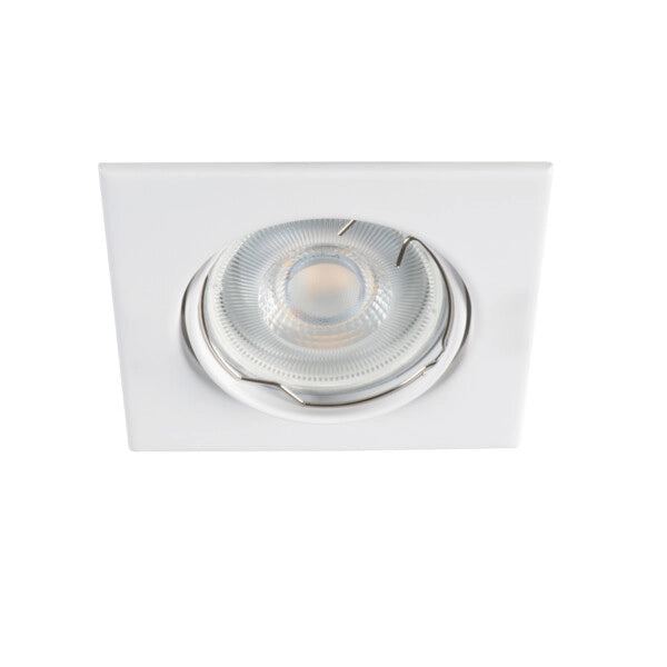 Kanlux ALOR faretto incasso quadrato bianco orientabile GU10