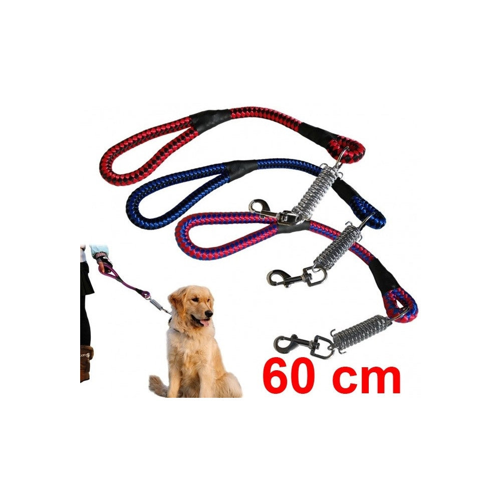 Trade Shop - Guinzaglio Corto Mod. San Diego Corda Intrecciata Con Moschettone A Molla 60 Cm -