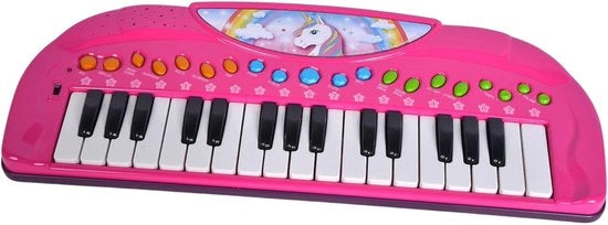 Pianino per Bambini - Chiave di Basso per Bambini - Tastiera per Bambini - Rosa
