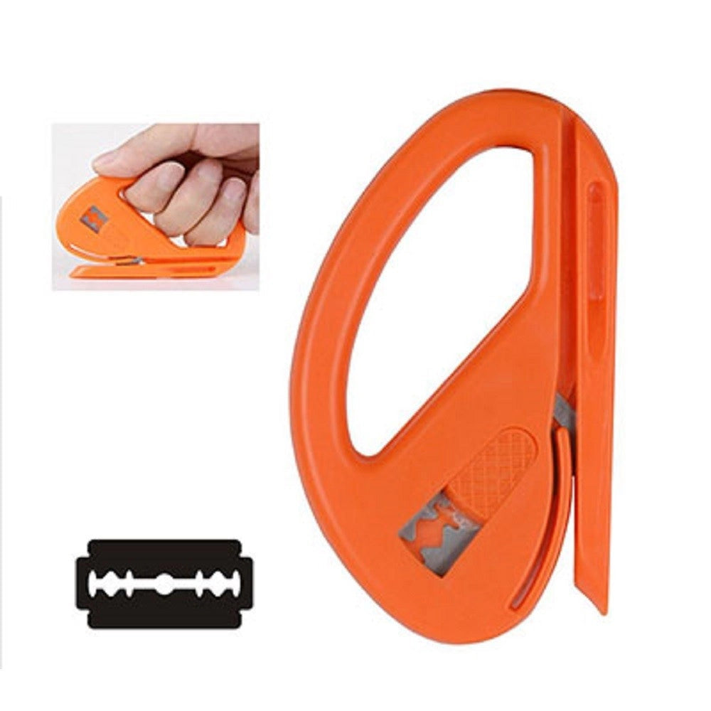 Trade Shop - 3 Taglierini Con Lama Protetta Per Pellicola Fibra Di Carbonio Pvc Vinile Parati -