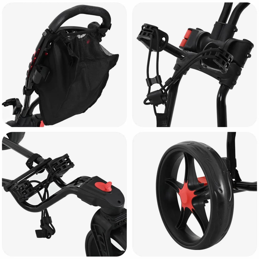 Carrello da golf Nero 110 x 60 x 132 cm Ferro CFW5695523
