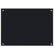 Paraschizzi da cucina nero 70 x 50 cm paraspruzzi stile moderno in vetro temperato nero 02_0046341