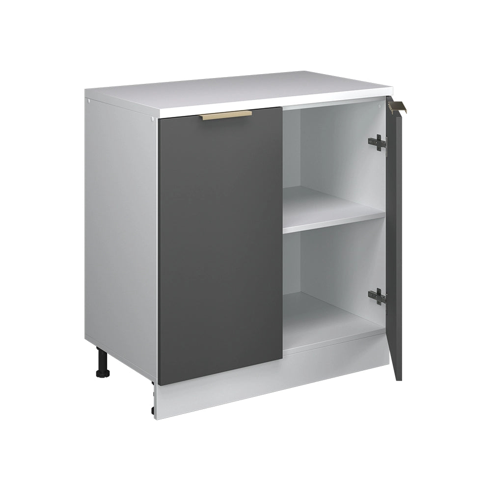 Mobile per mansarda Rion Antracite-oro/Bianco 80 x 83.8 cm senza inclinazione con 2 ante Vicco