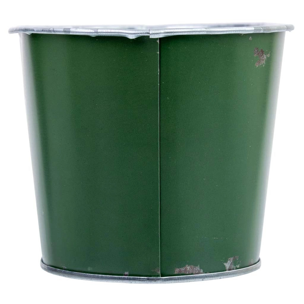 Cestino in metallo verde 19,5x11,5x9 B16,5x8,5