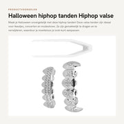 Accessorio per Halloween in stile Hip Hop - Articolo di Recupero - Utilizzo Sicuro - Facile da Indossare - Denti Falsi in Stile da Ballerino