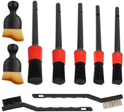 Set di spazzole per auto 9 in 1, spazzole per auto per interno ed esterno, spazzola morbida per pulizia interno auto, spazzola per auto ultramorbida, set di spazzole per pulizia interno ed esterno auto