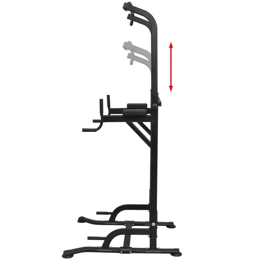 Torre di sollevamento pesi 182 - 235 cm sport fitness nero 02_0000039