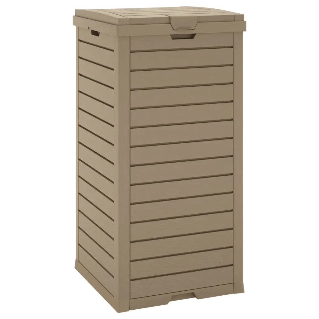 Cestino per Rifiuti da Esterno Marrone 41x41x86cm Polipropilene 364172