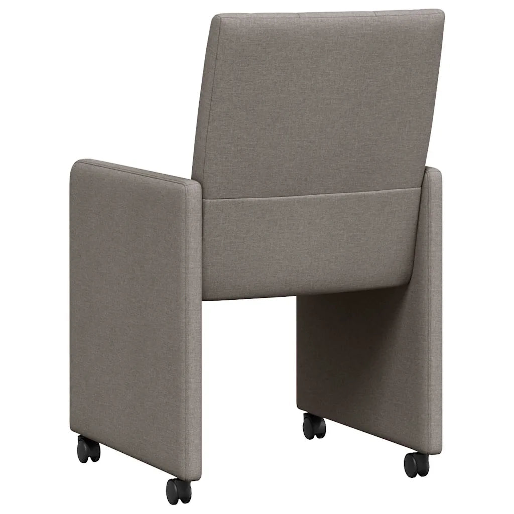 Sedie da Pranzo con Ruote 2 pcs Talpa 58 x 65 x 94 cm Tessuto 42017835