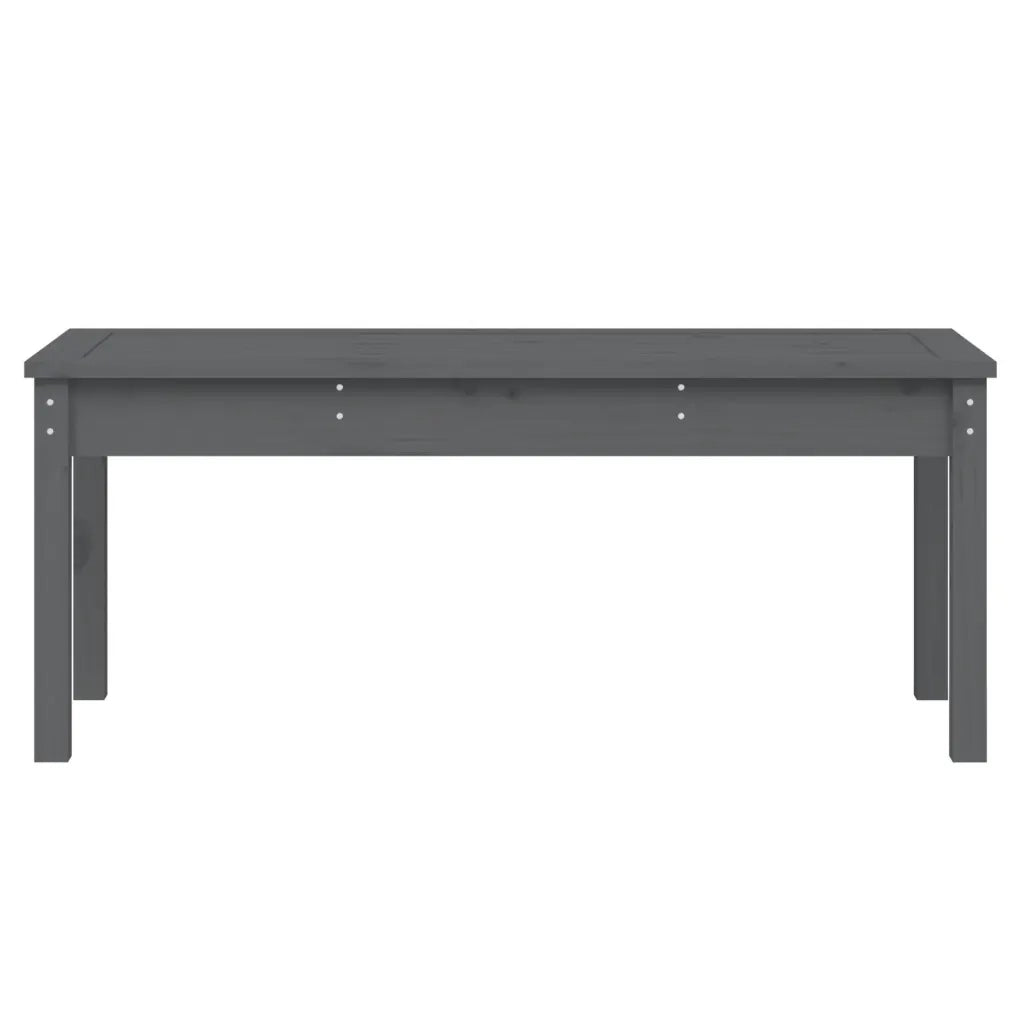 Panca da Giardino Grigia 109x44x45 cm Legno Massello di Pino 824006