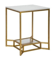 Tavolinetto Double Marble Cm 47X47X60