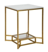 Tavolinetto Double Marble Cm 47X47X60