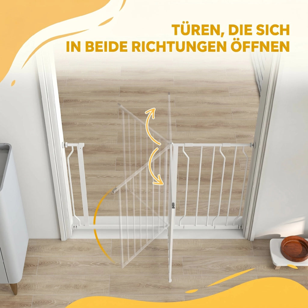 Cancello per Cani ¨C zephmum ¨C Bianco 75-115x76 cm