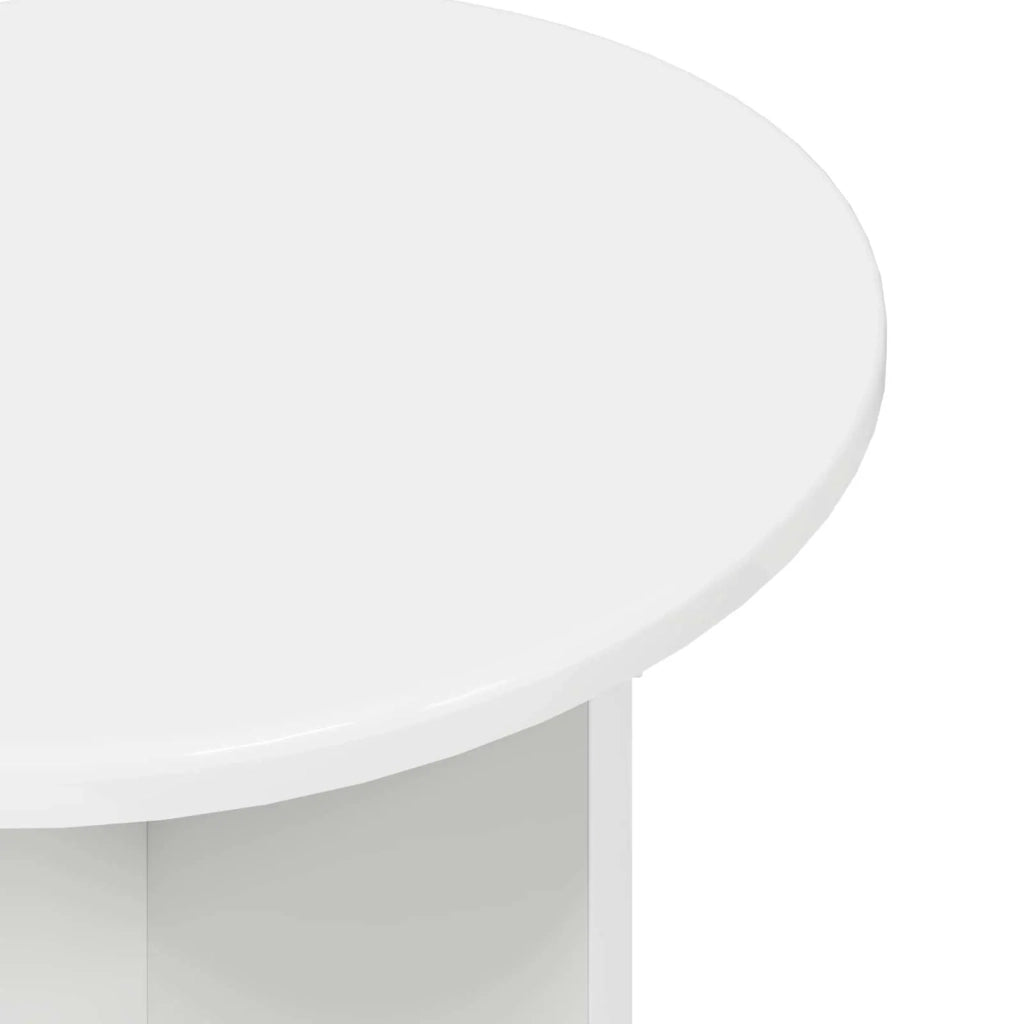 Set tavolini 2 pcs Bianco Lucido Legno ingegnerizzato