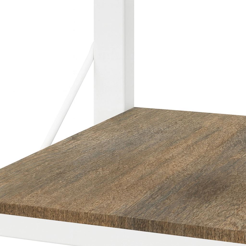 Ganbaru - Libreria scaffale a 6 ripiani 80x30xH180 cm in stile industrial oak