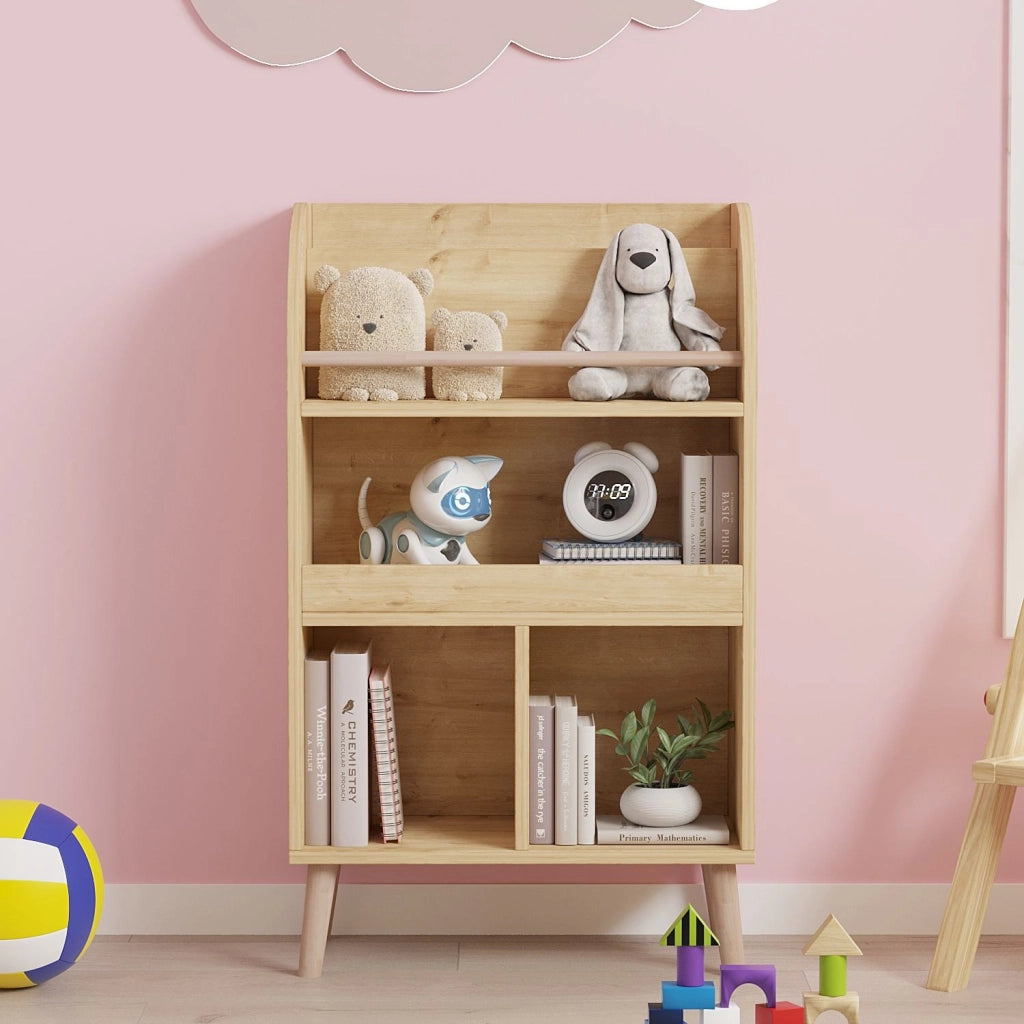 Libreria in legno "Minola" - 60 x 30 x 102 cm - Beige