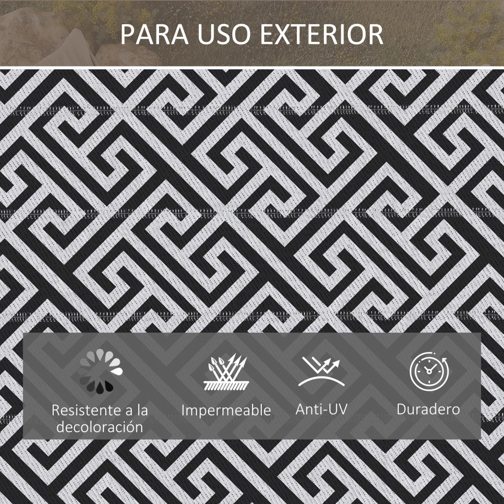 Tappeto Esterno Reversibile ¨C zephmum ¨C Grigio Nero 182x274 cm