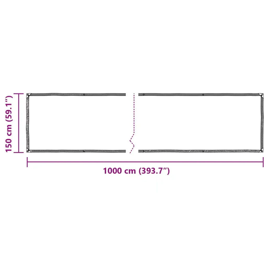Tarp Trasparente 10 x 1,5 m PE 42038944