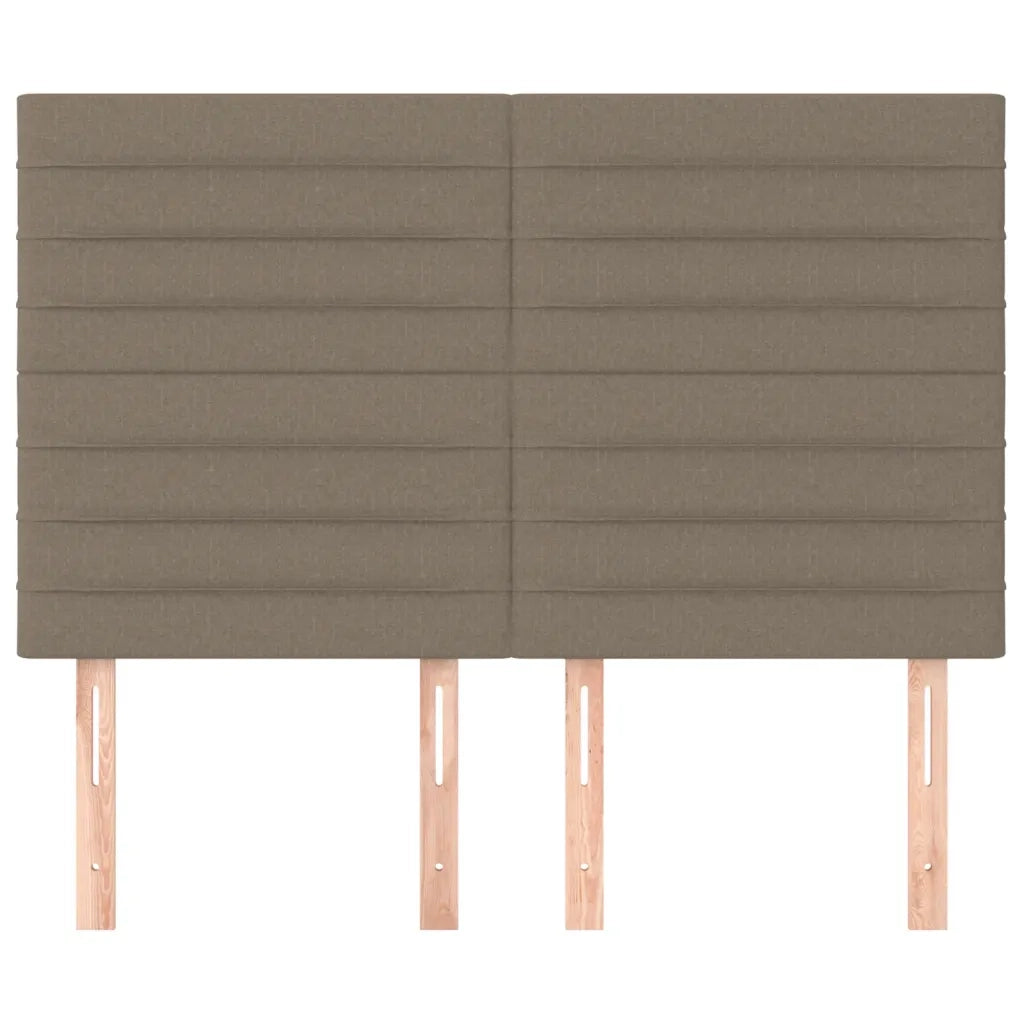 Testiera | Testata per letto Tortora 144x5x118/128 cm Tessuto