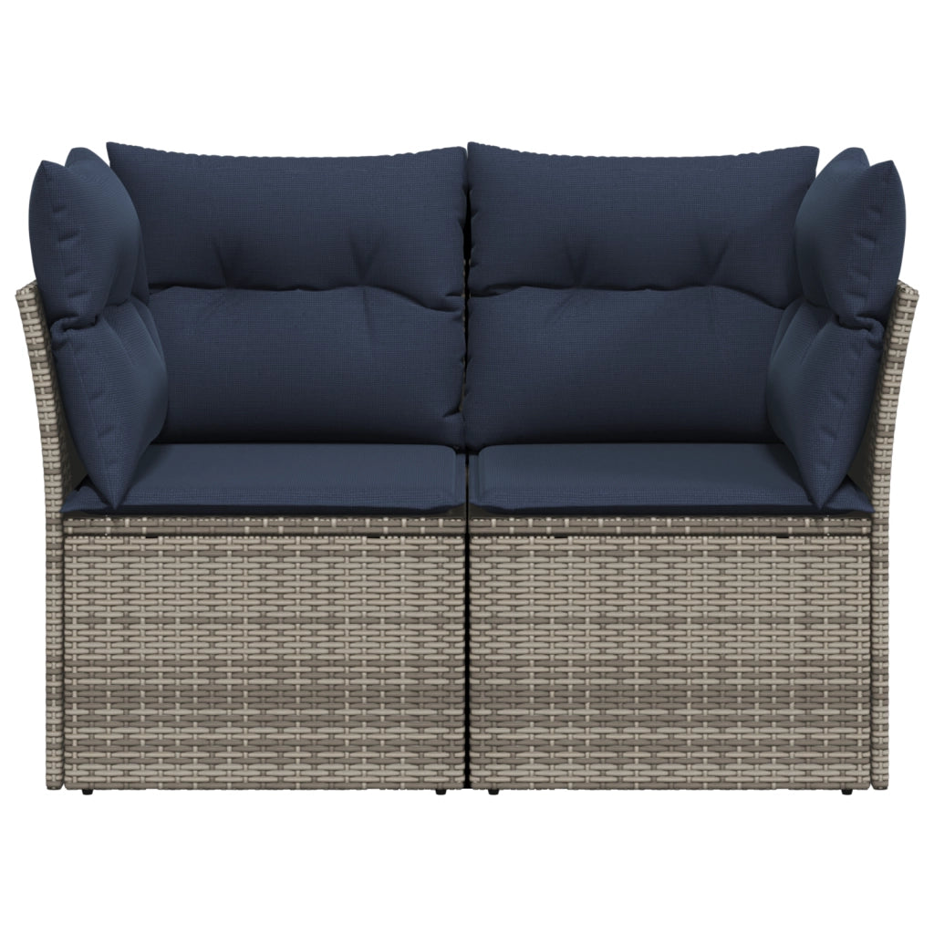 | Divano da giardino | Grigio 124 x 62 x 69cm polyrattan 366149