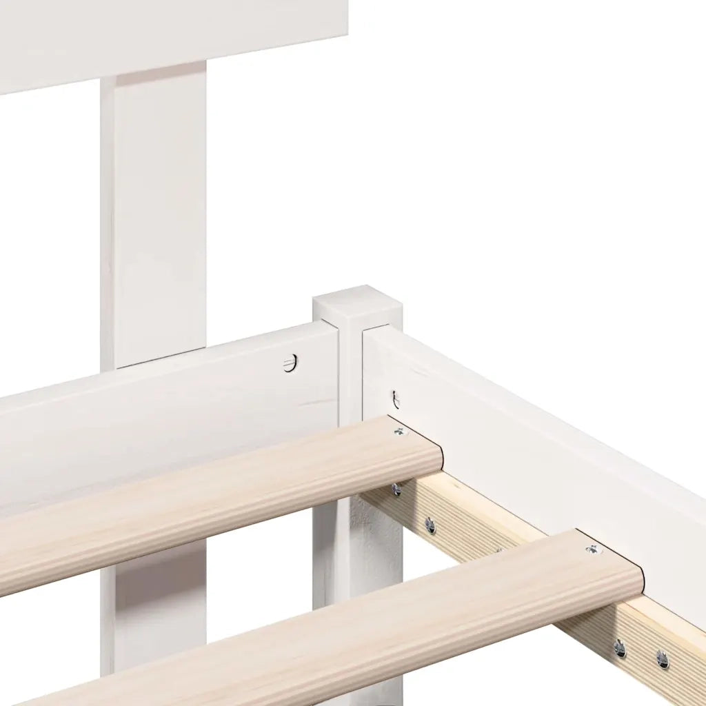 Struttura del letto Bianco 75 x 190 cm Legno massello di pino 872147