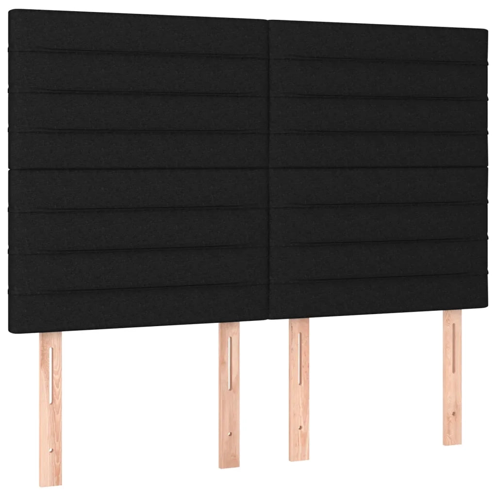Letto a Molle con Materasso e LED Nero 140x190 cm in Tessuto 3135511