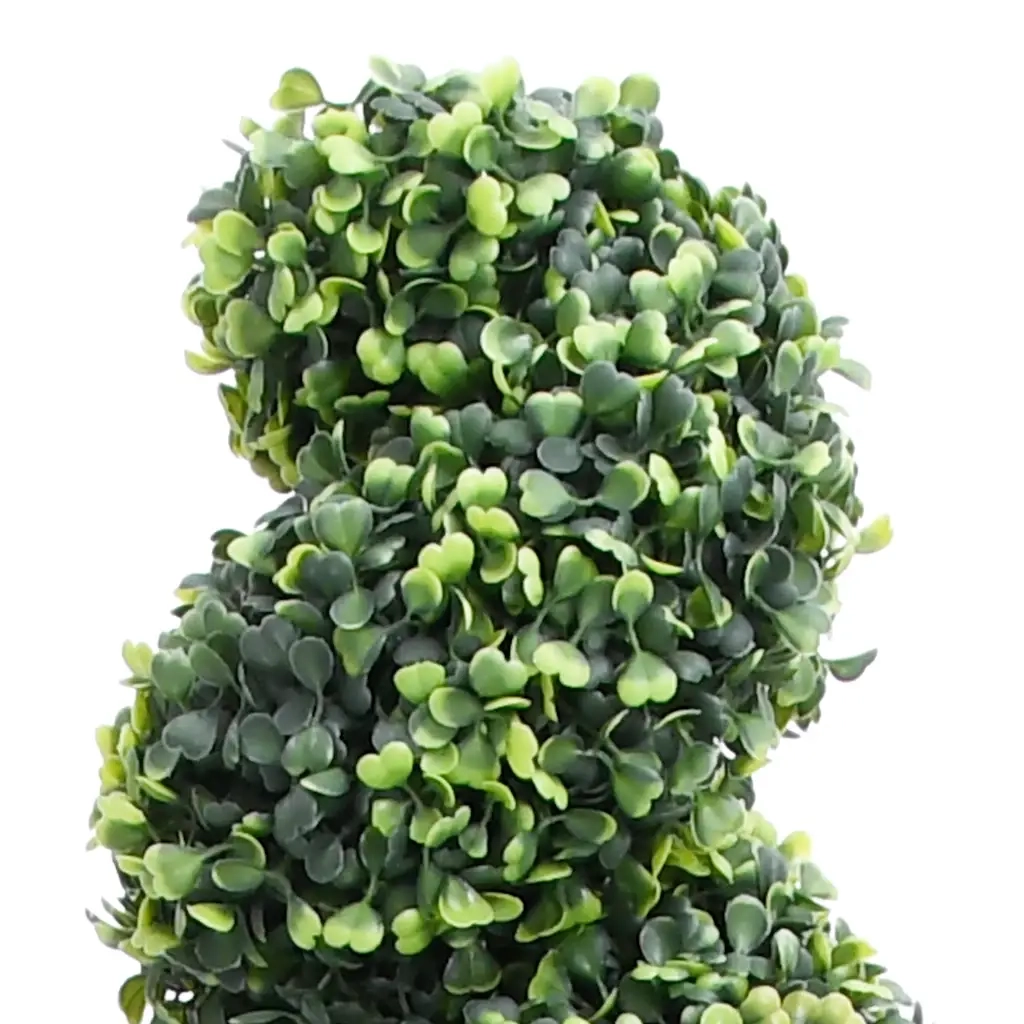 Pianta di Bosso Artificiale a Spirale con Vaso Verde 59 cm CFW2556280