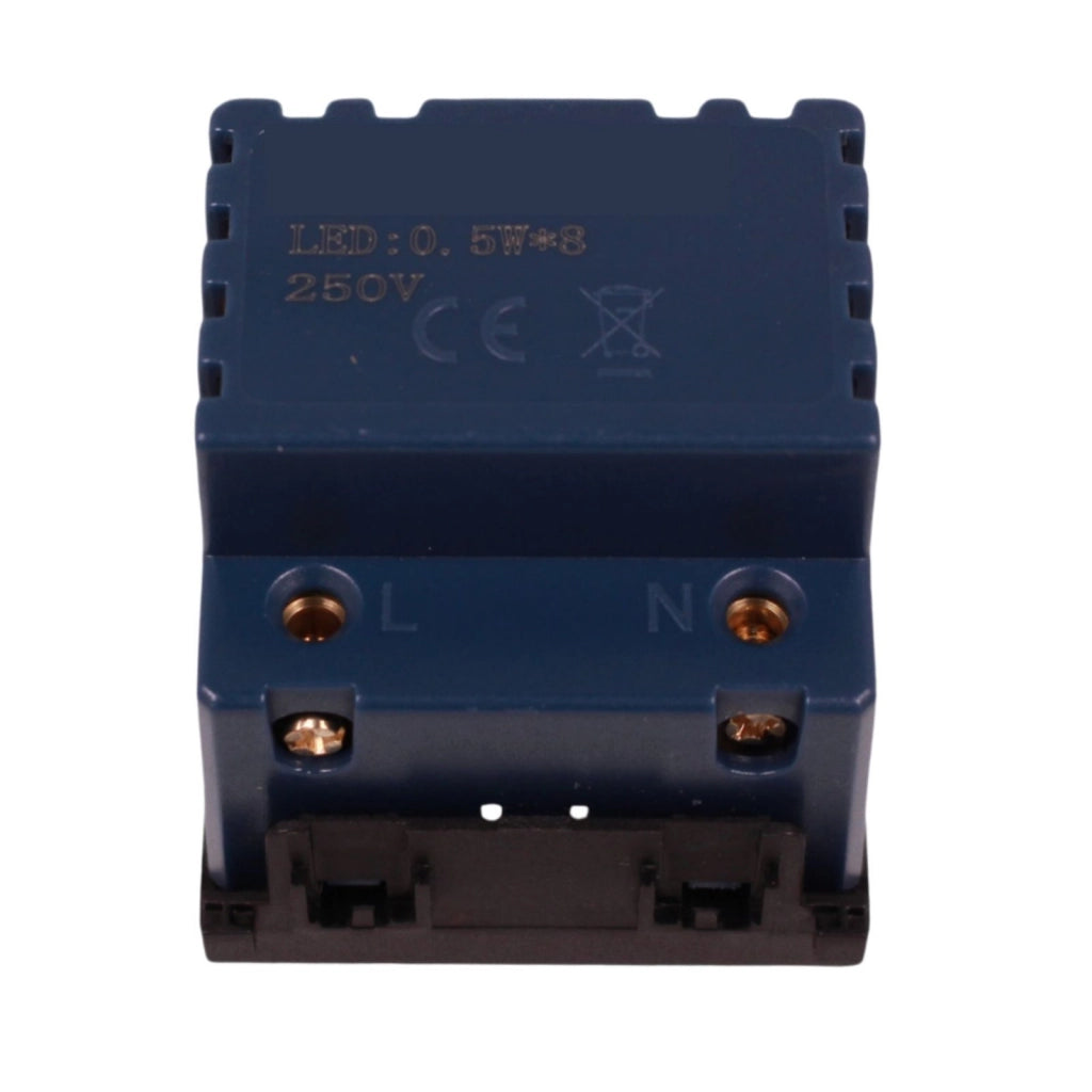 Lampada Led Luce Emergenza 2 Posti 220V 0.5W 80LM 6000K Autonomia 3 Ore Colore Nero Compatibile Con Vimar Arkè